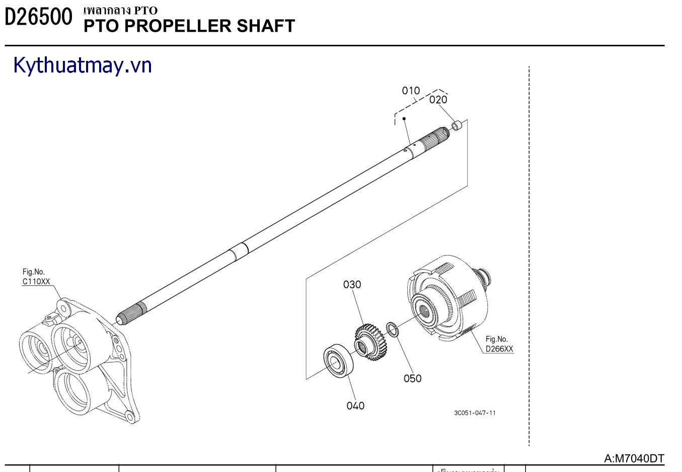 Trục chân vịt PTO